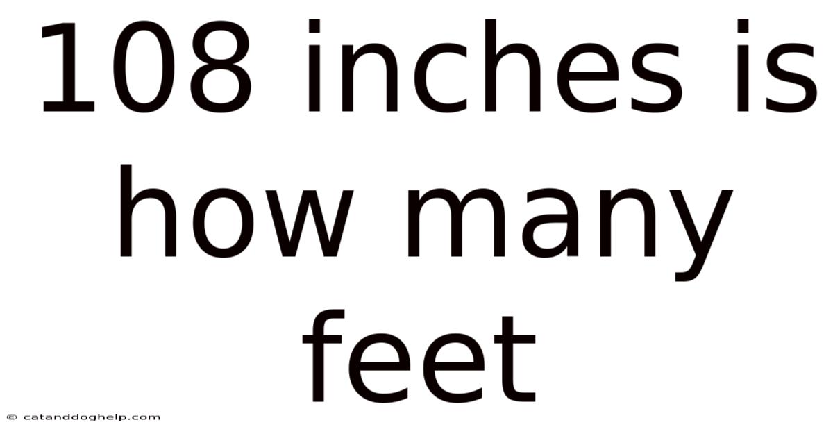 108 Inches Is How Many Feet
