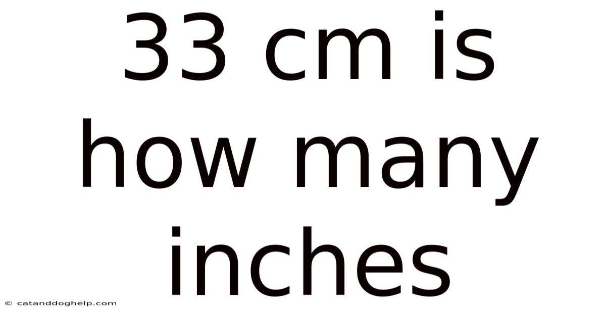33 Cm Is How Many Inches