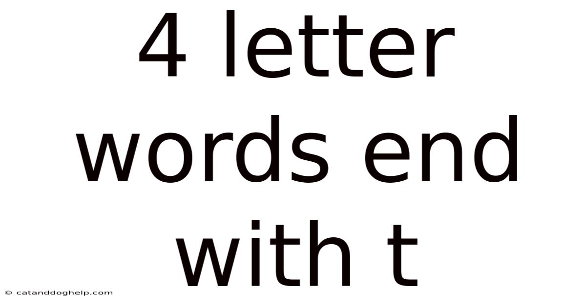 4 Letter Words End With T