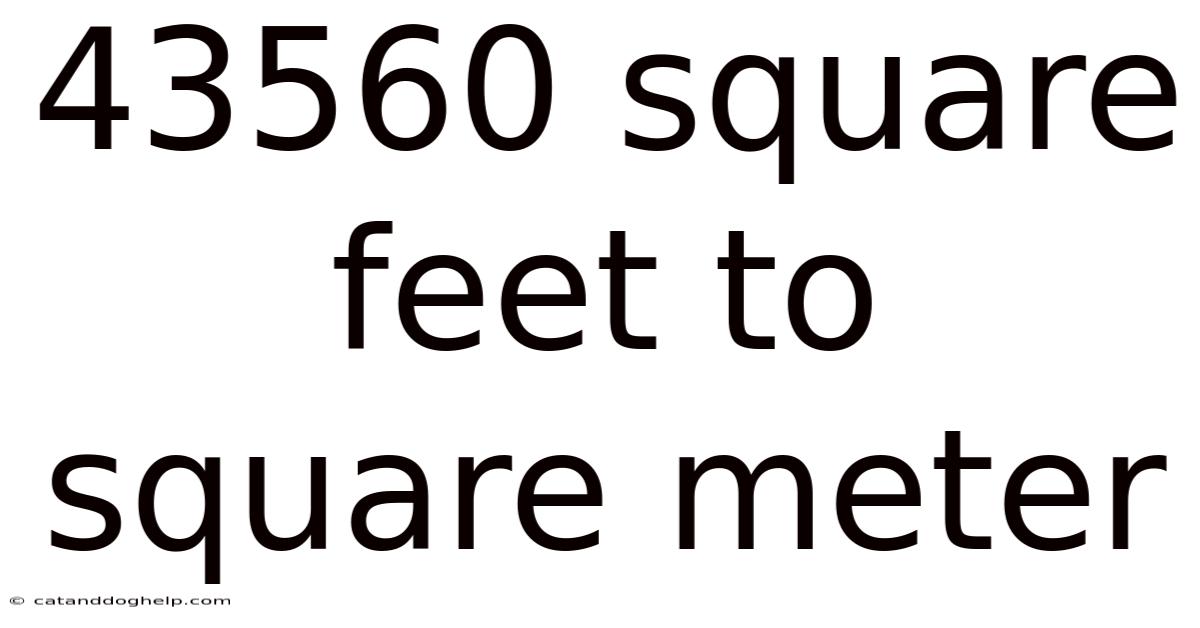 43560 Square Feet To Square Meter