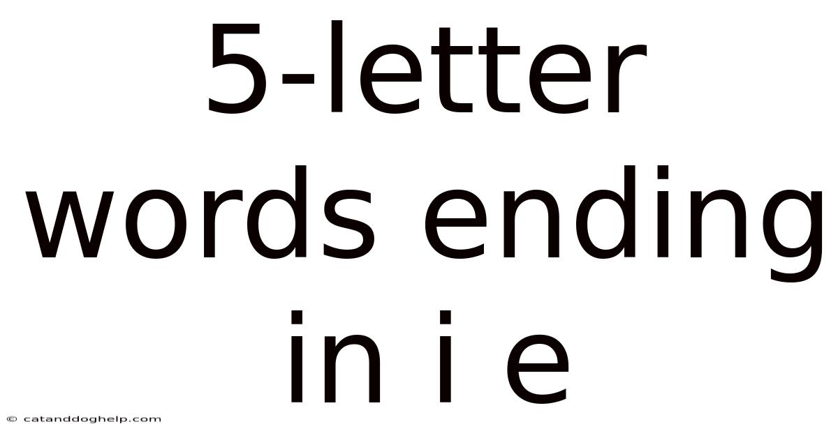 5-letter Words Ending In I E