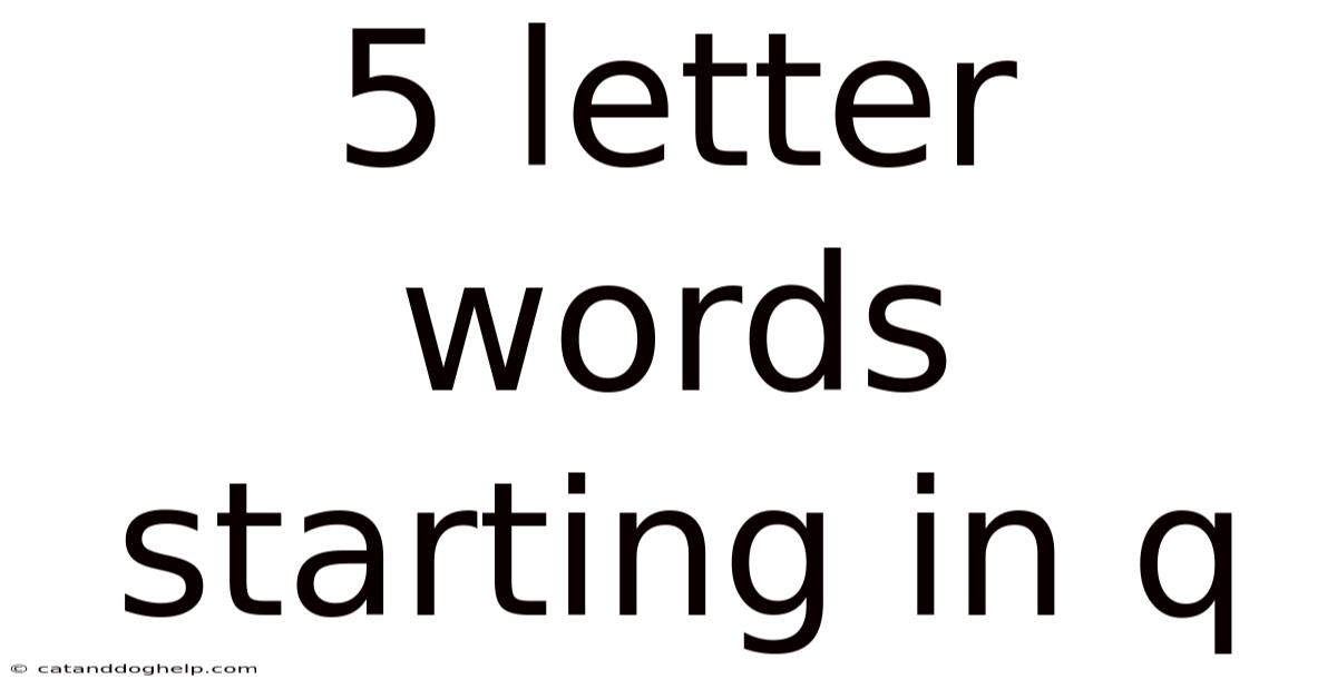 5 Letter Words Starting In Q