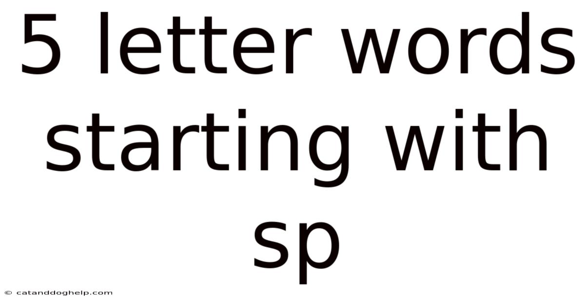 5 Letter Words Starting With Sp