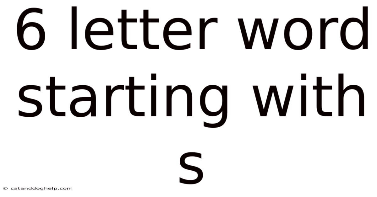 6 Letter Word Starting With S