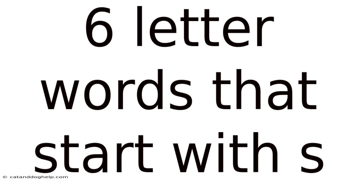 6 Letter Words That Start With S