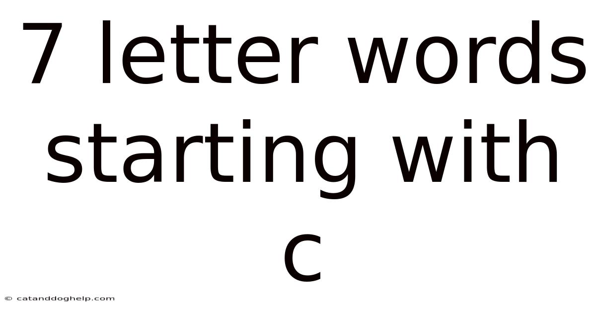 7 Letter Words Starting With C