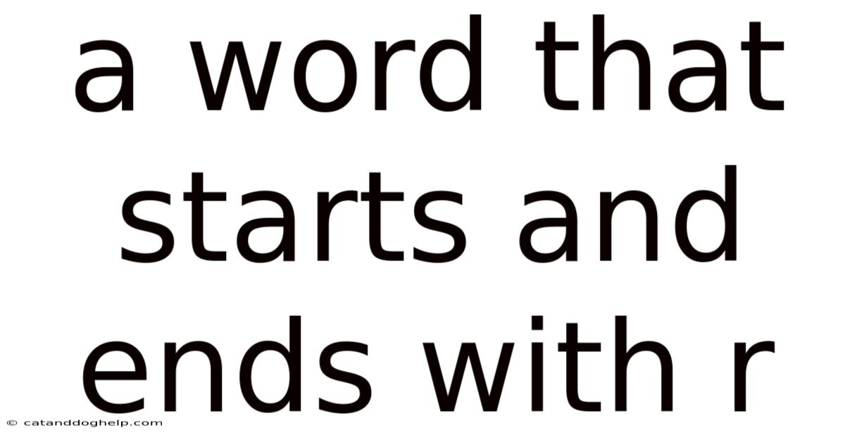 A Word That Starts And Ends With R