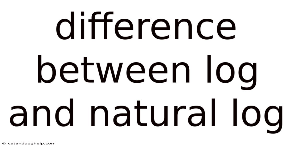 Difference Between Log And Natural Log