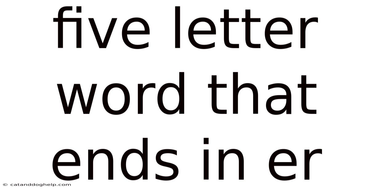 Five Letter Word That Ends In Er