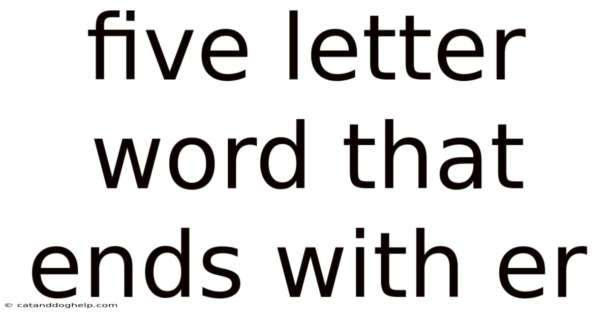 Five Letter Word That Ends With Er