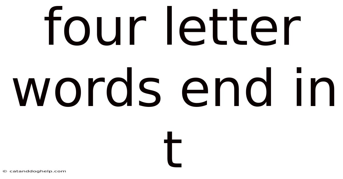 Four Letter Words End In T