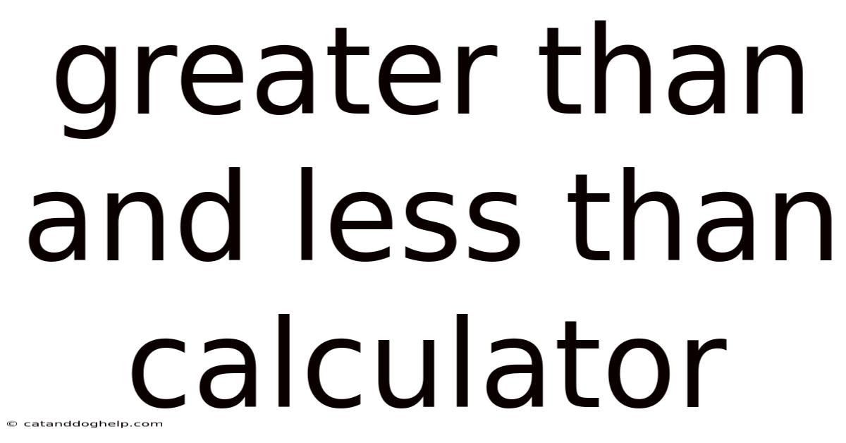 Greater Than And Less Than Calculator