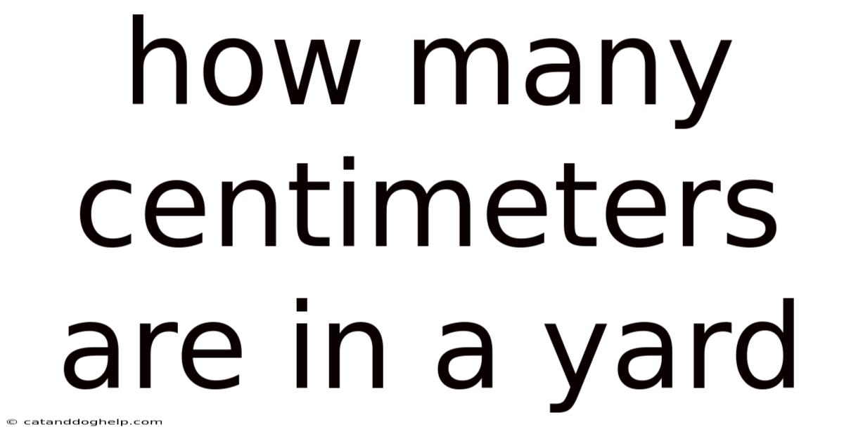 How Many Centimeters Are In A Yard