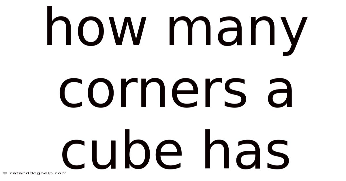 How Many Corners A Cube Has