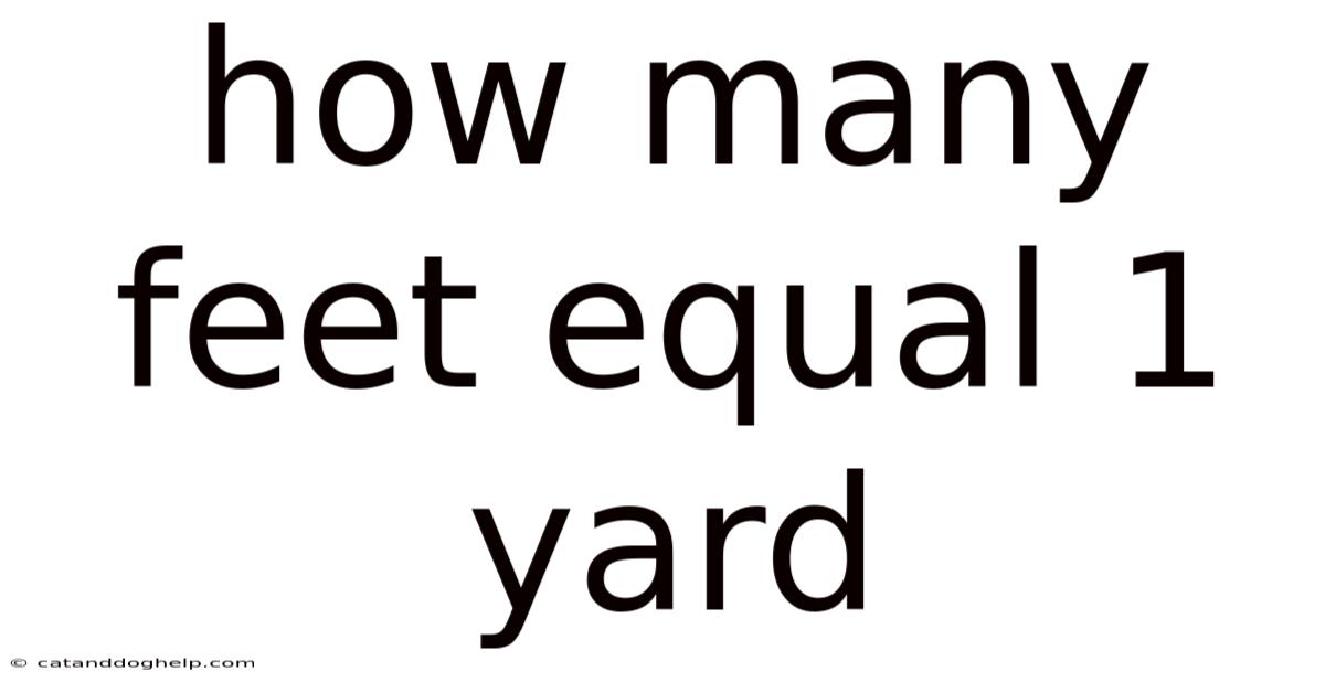 How Many Feet Equal 1 Yard