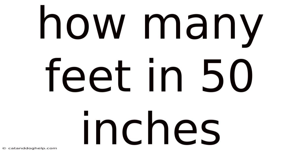 How Many Feet In 50 Inches