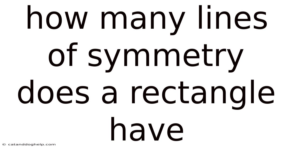 How Many Lines Of Symmetry Does A Rectangle Have