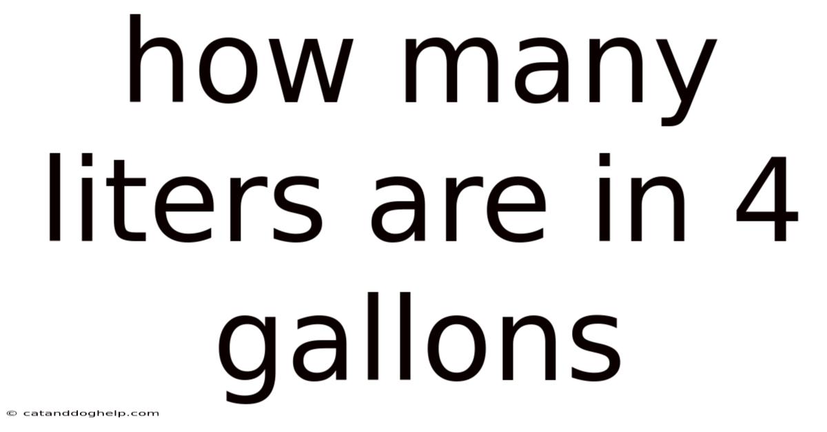 How Many Liters Are In 4 Gallons