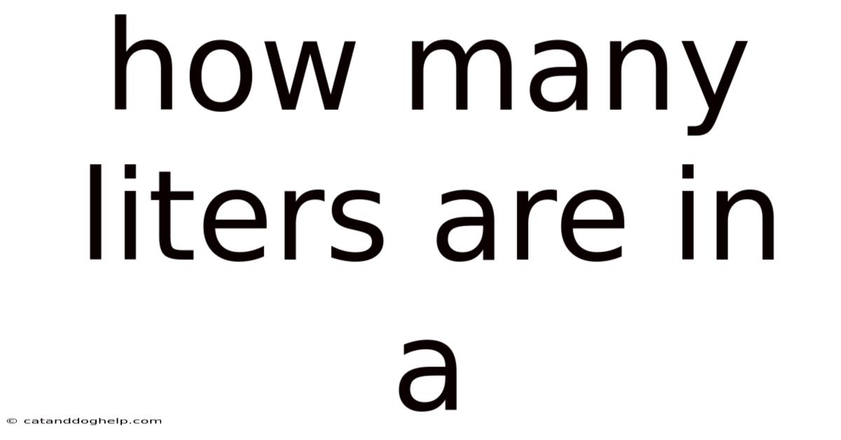How Many Liters Are In A