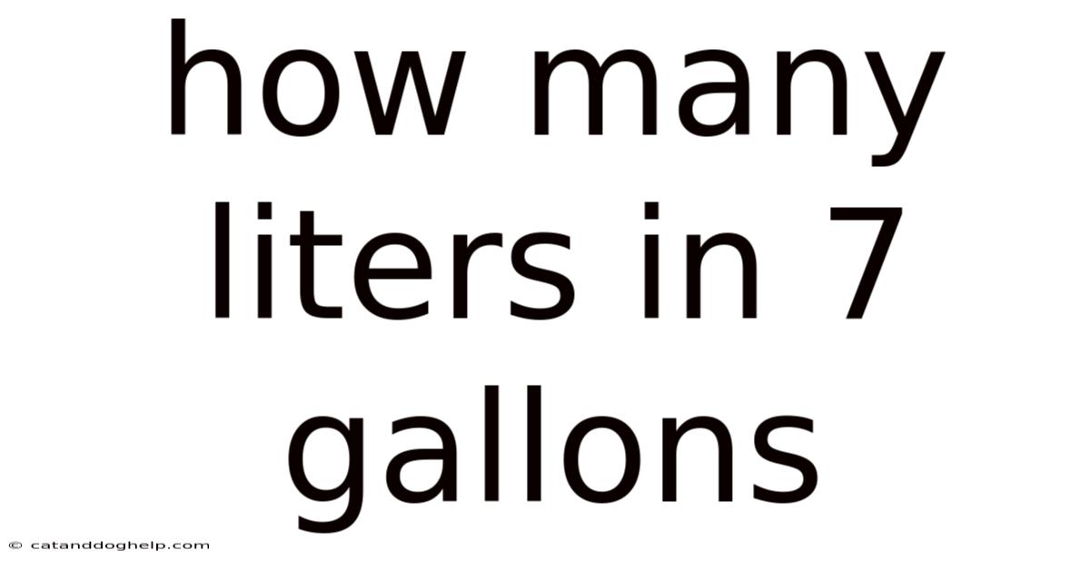How Many Liters In 7 Gallons