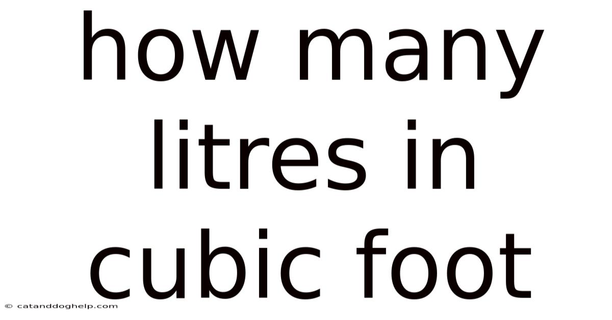How Many Litres In Cubic Foot