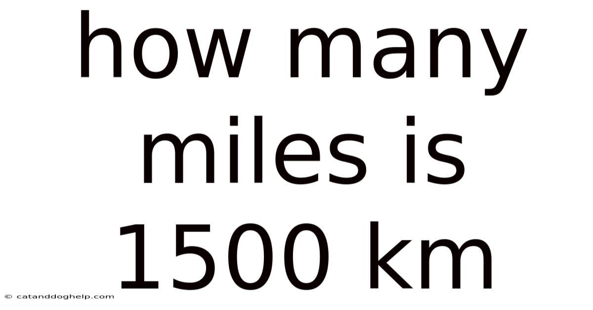 How Many Miles Is 1500 Km