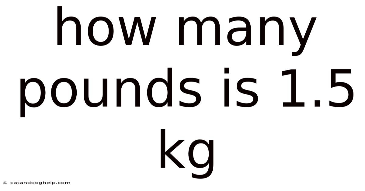 How Many Pounds Is 1.5 Kg