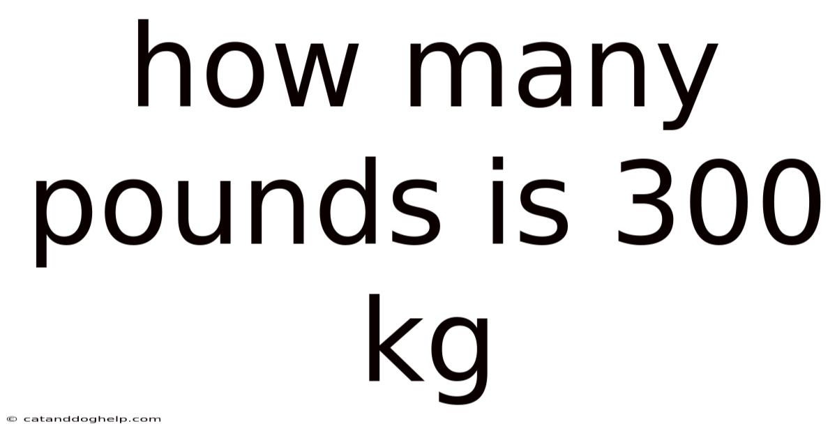 How Many Pounds Is 300 Kg
