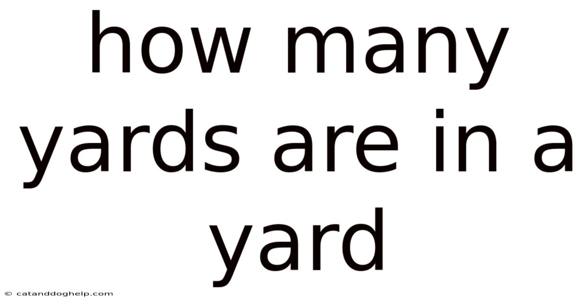 How Many Yards Are In A Yard