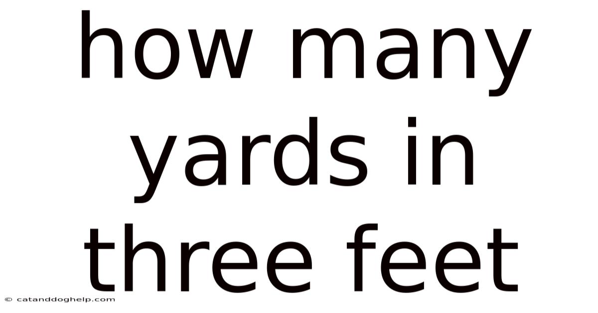 How Many Yards In Three Feet