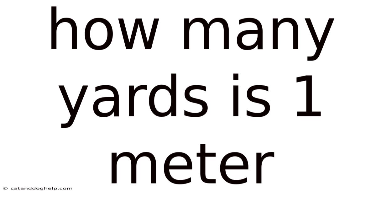 How Many Yards Is 1 Meter