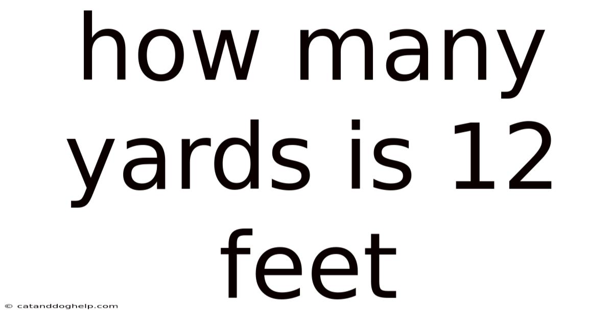 How Many Yards Is 12 Feet