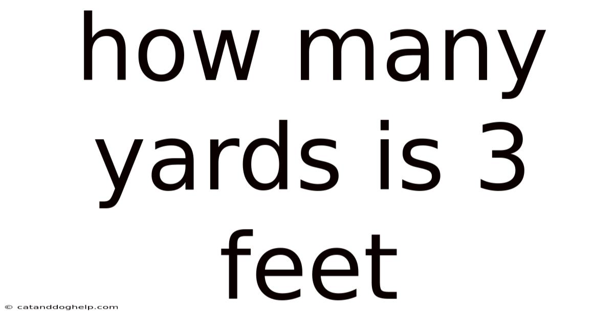 How Many Yards Is 3 Feet