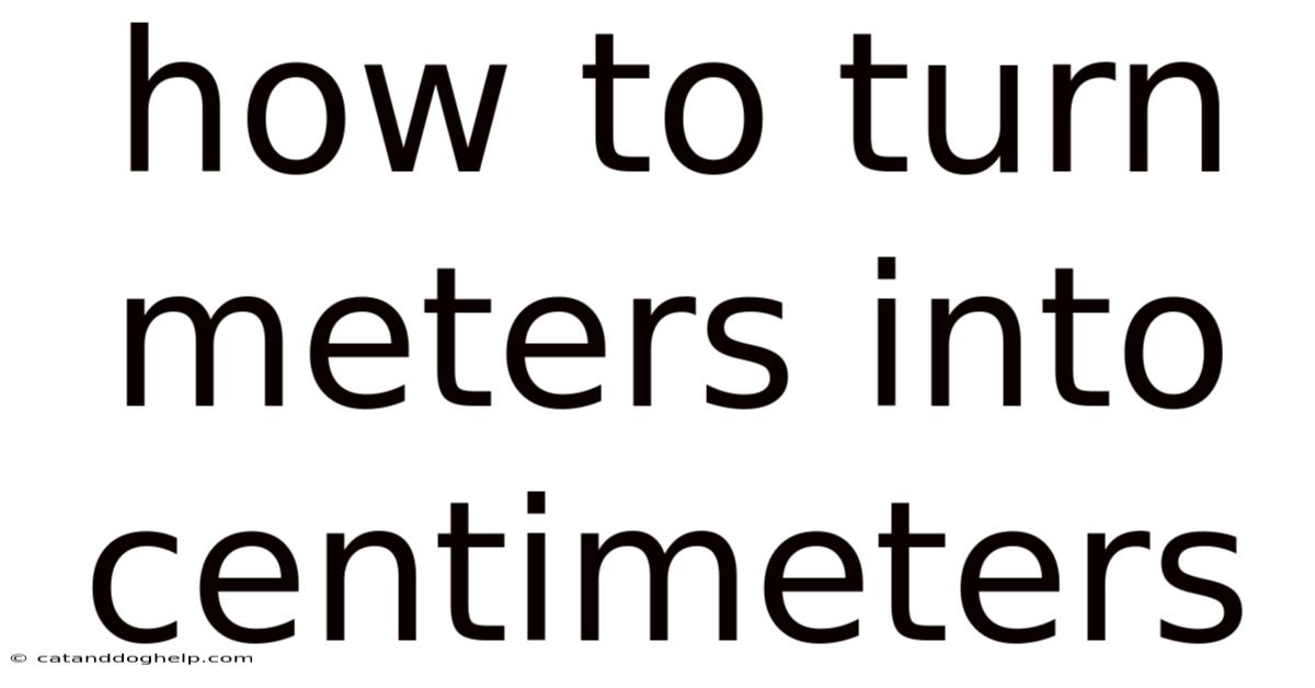 How To Turn Meters Into Centimeters