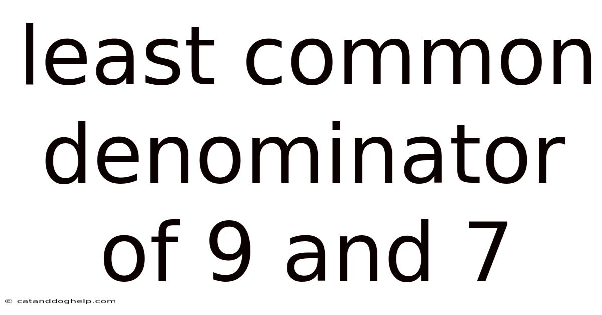 Least Common Denominator Of 9 And 7