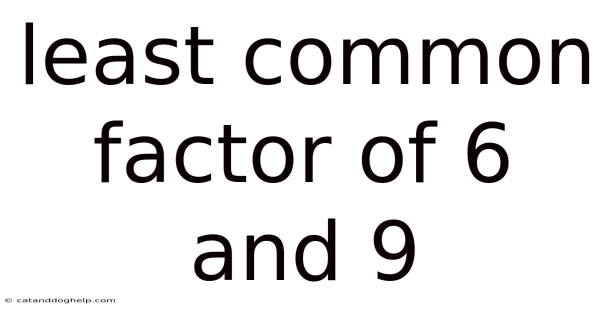 Least Common Factor Of 6 And 9