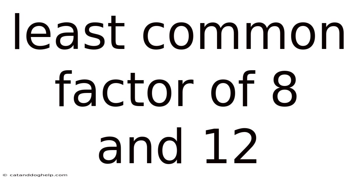 Least Common Factor Of 8 And 12