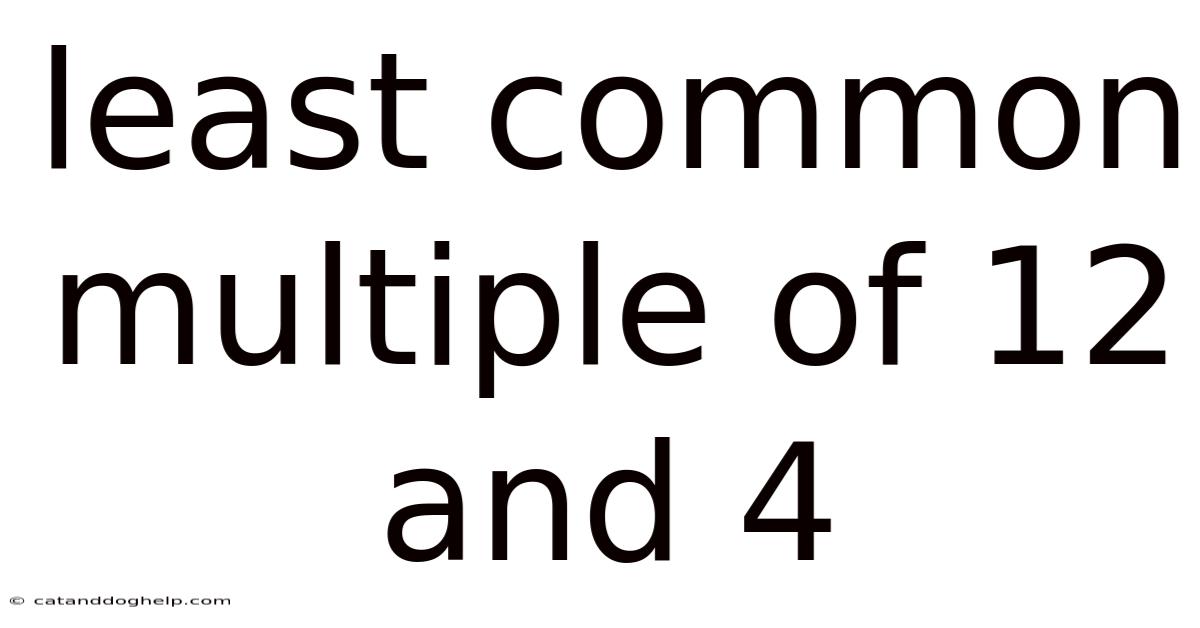 Least Common Multiple Of 12 And 4