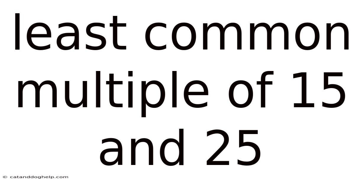 Least Common Multiple Of 15 And 25