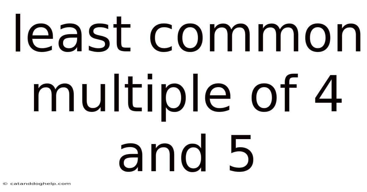 Least Common Multiple Of 4 And 5