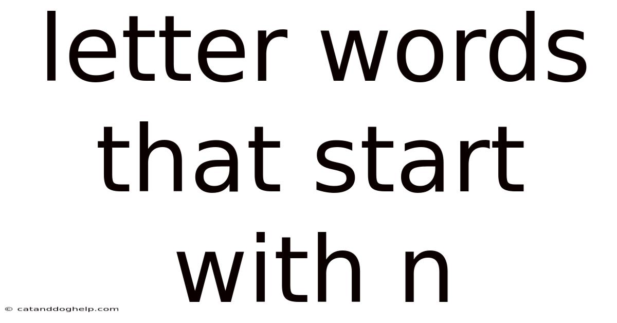 Letter Words That Start With N