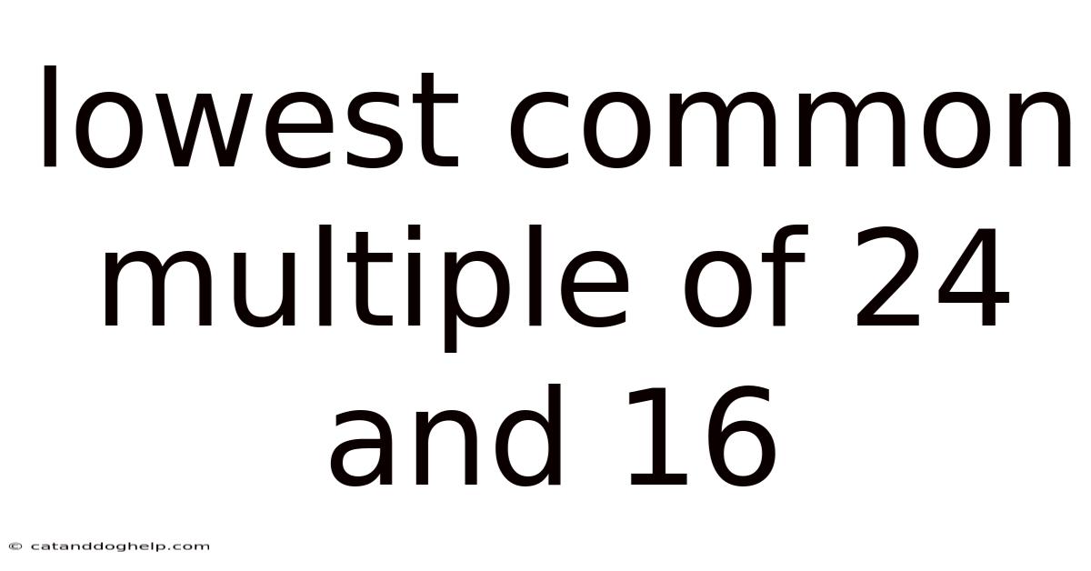 Lowest Common Multiple Of 24 And 16