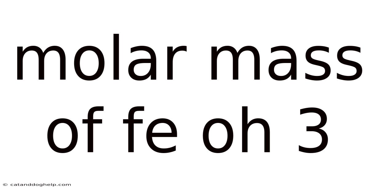 Molar Mass Of Fe Oh 3