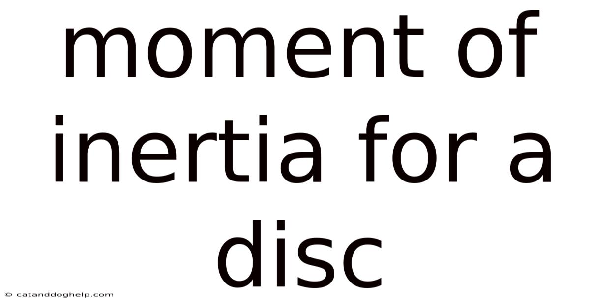 Moment Of Inertia For A Disc