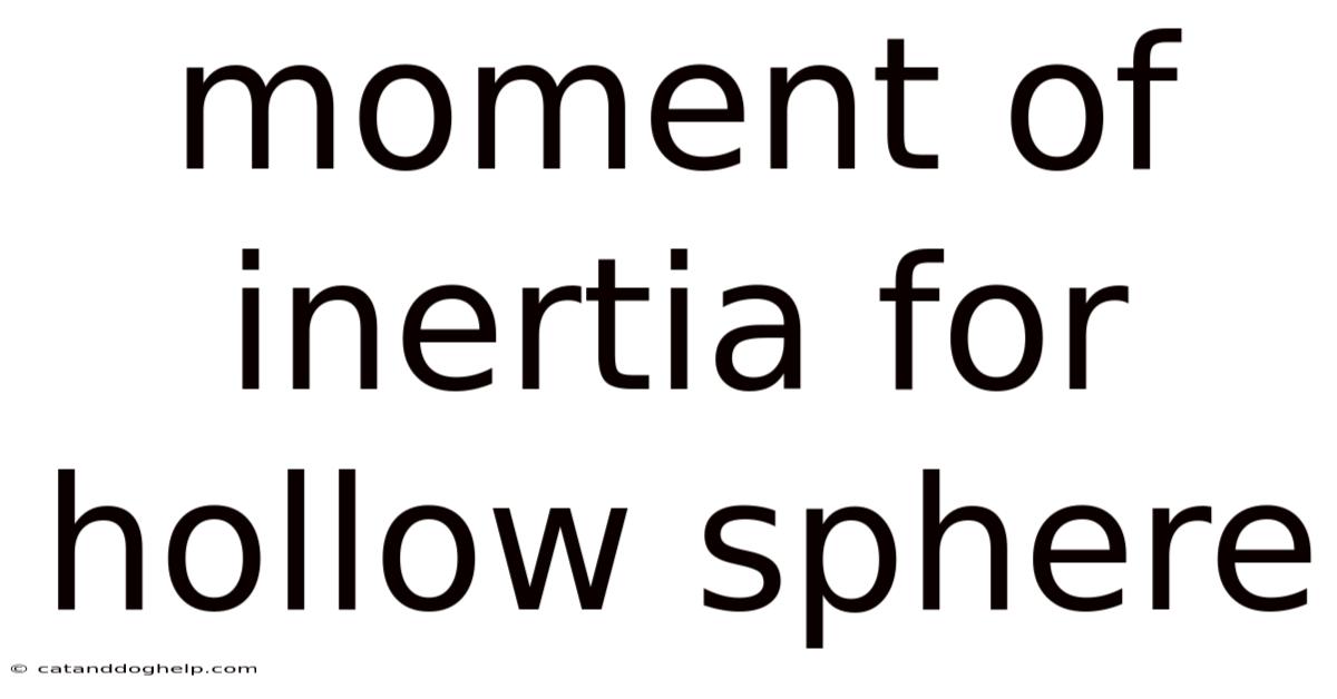 Moment Of Inertia For Hollow Sphere