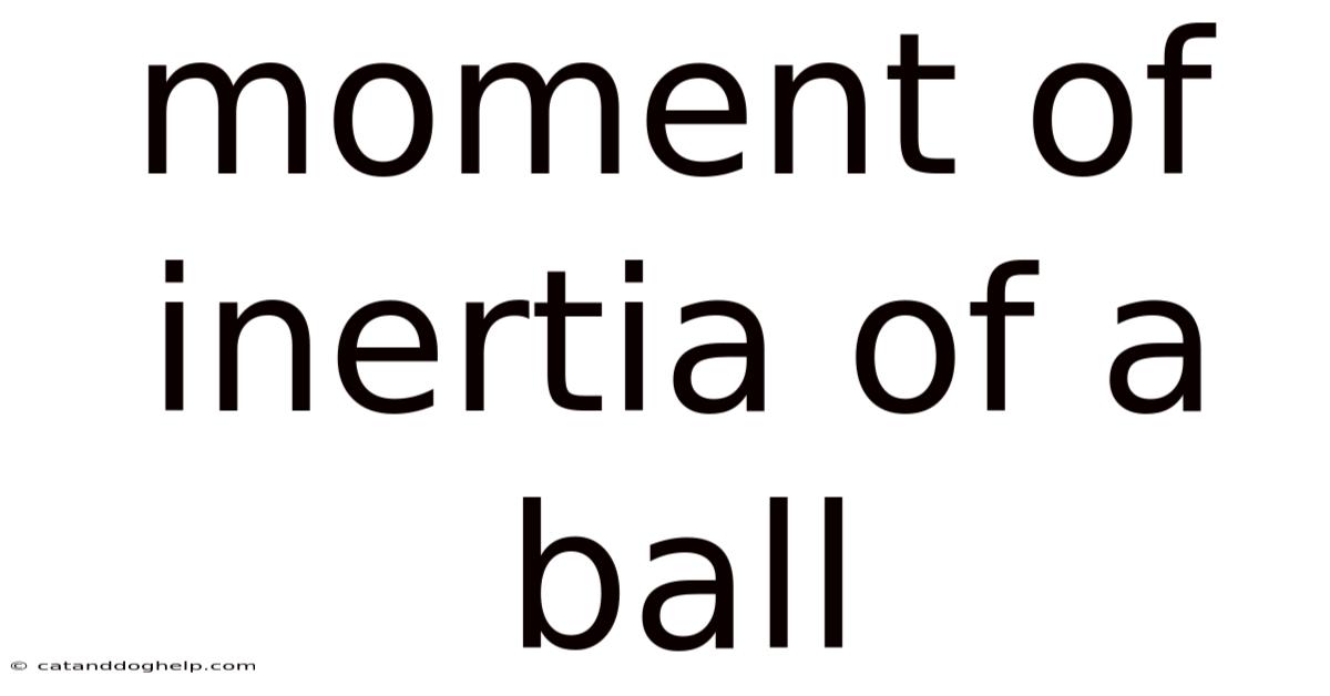 Moment Of Inertia Of A Ball
