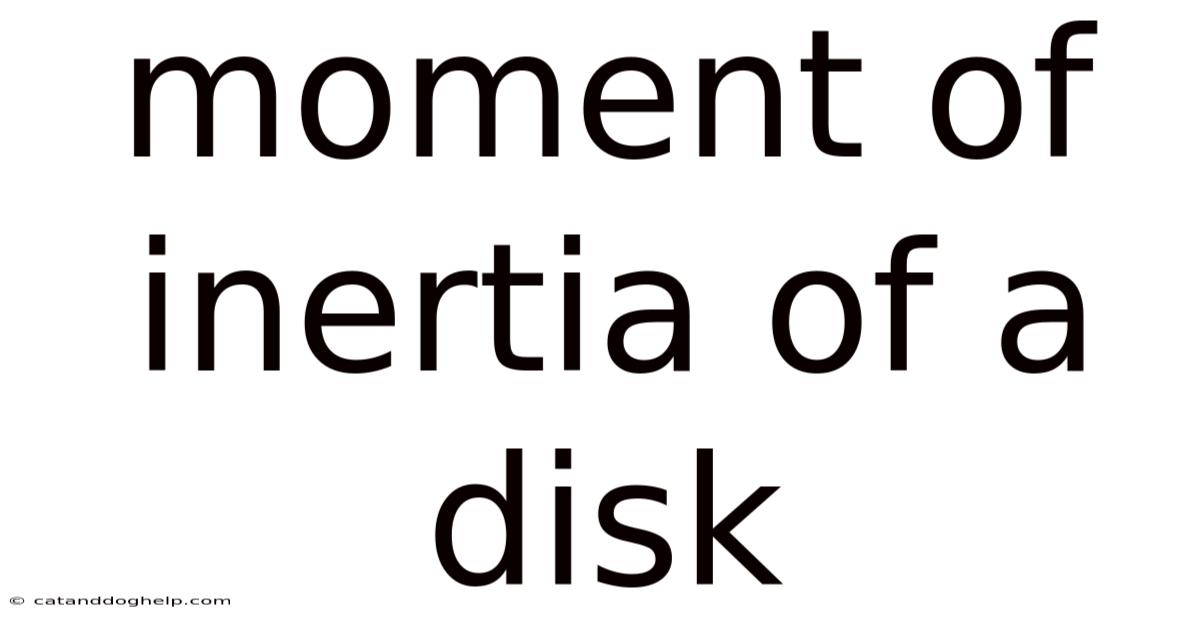Moment Of Inertia Of A Disk