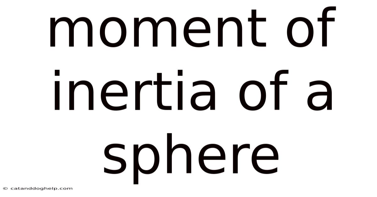 Moment Of Inertia Of A Sphere