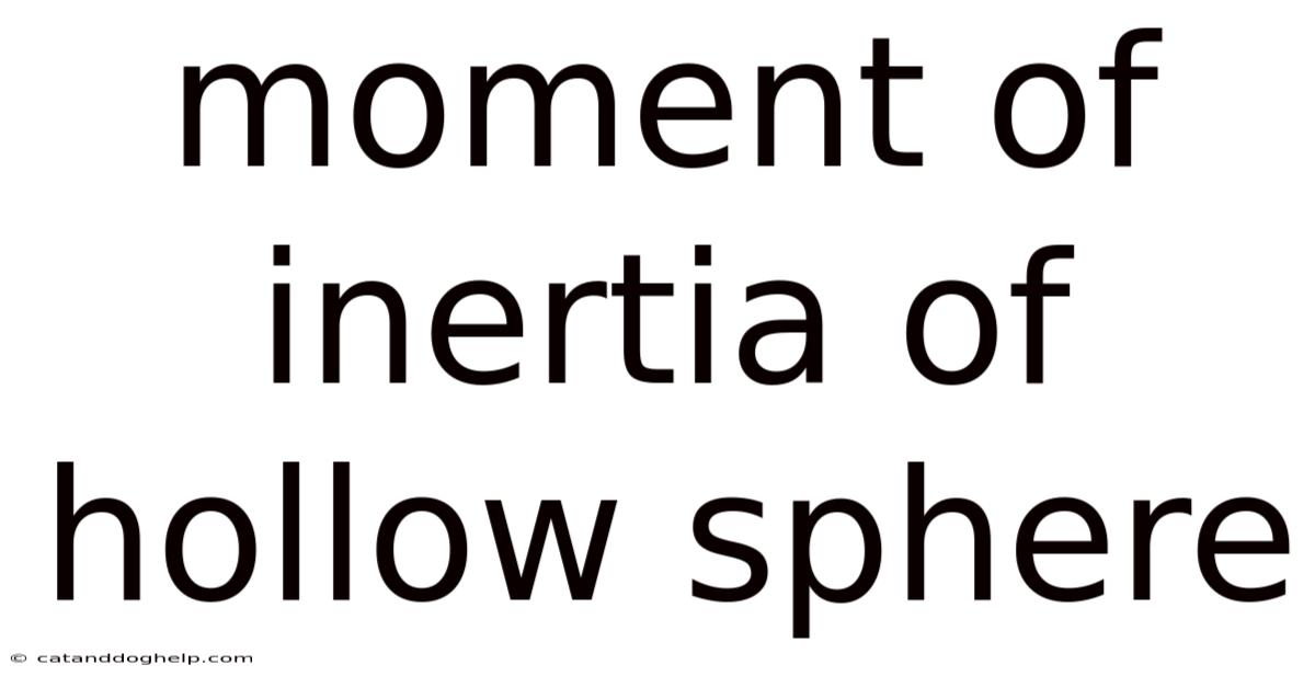 Moment Of Inertia Of Hollow Sphere