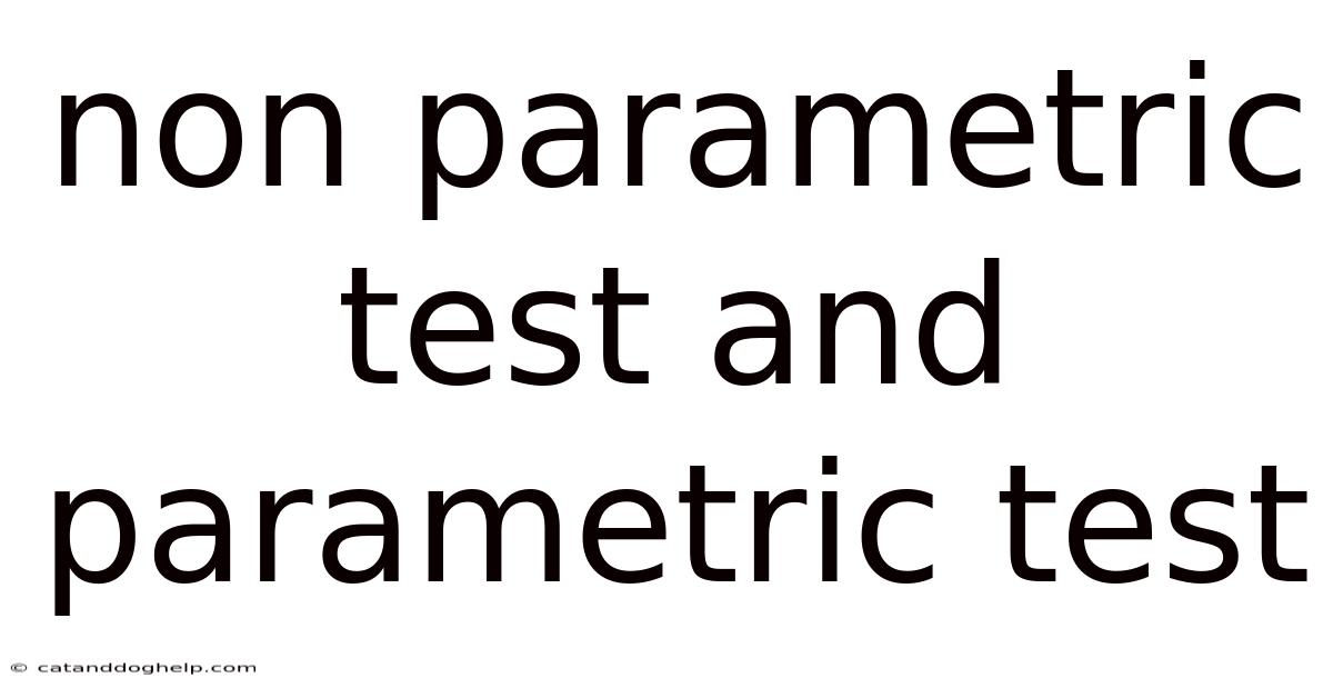 Non Parametric Test And Parametric Test